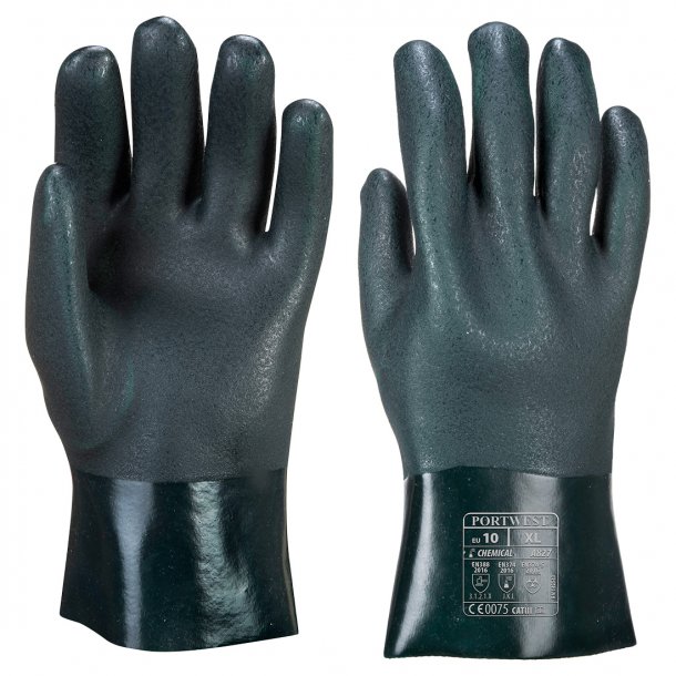 Fantasi Stillehavsøer trist Dobbelt dyppet PVC handske, Onesize. - Handsker - CC Safety