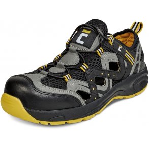 Sikkerhedssandal Sort/Gul.