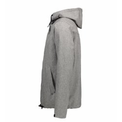 Casual softshell herrejakke med htte.